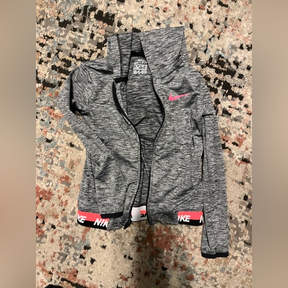 Nike Heather Gray Jacket with Pink Highlights - Picture 1 of 1